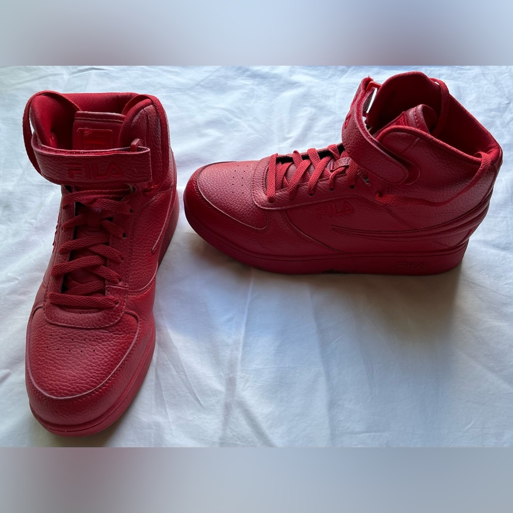 Fila A-High Mens Red Synthetic Lifestyle Sneakers Shoes Size 10